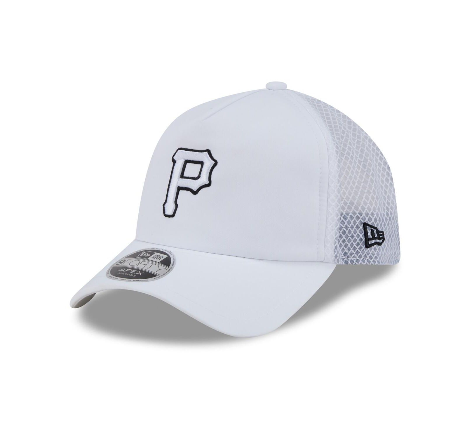 Мужская кепка New Era White Pittsburgh Pirates 2026 Batting Practice Apex 9FORTY Adjustable Trucker
