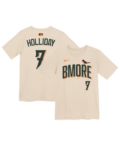 Nike Preschool Jackson Holliday Cream Baltimore Orioles 2026 City Connect Name & Number T-Shirt