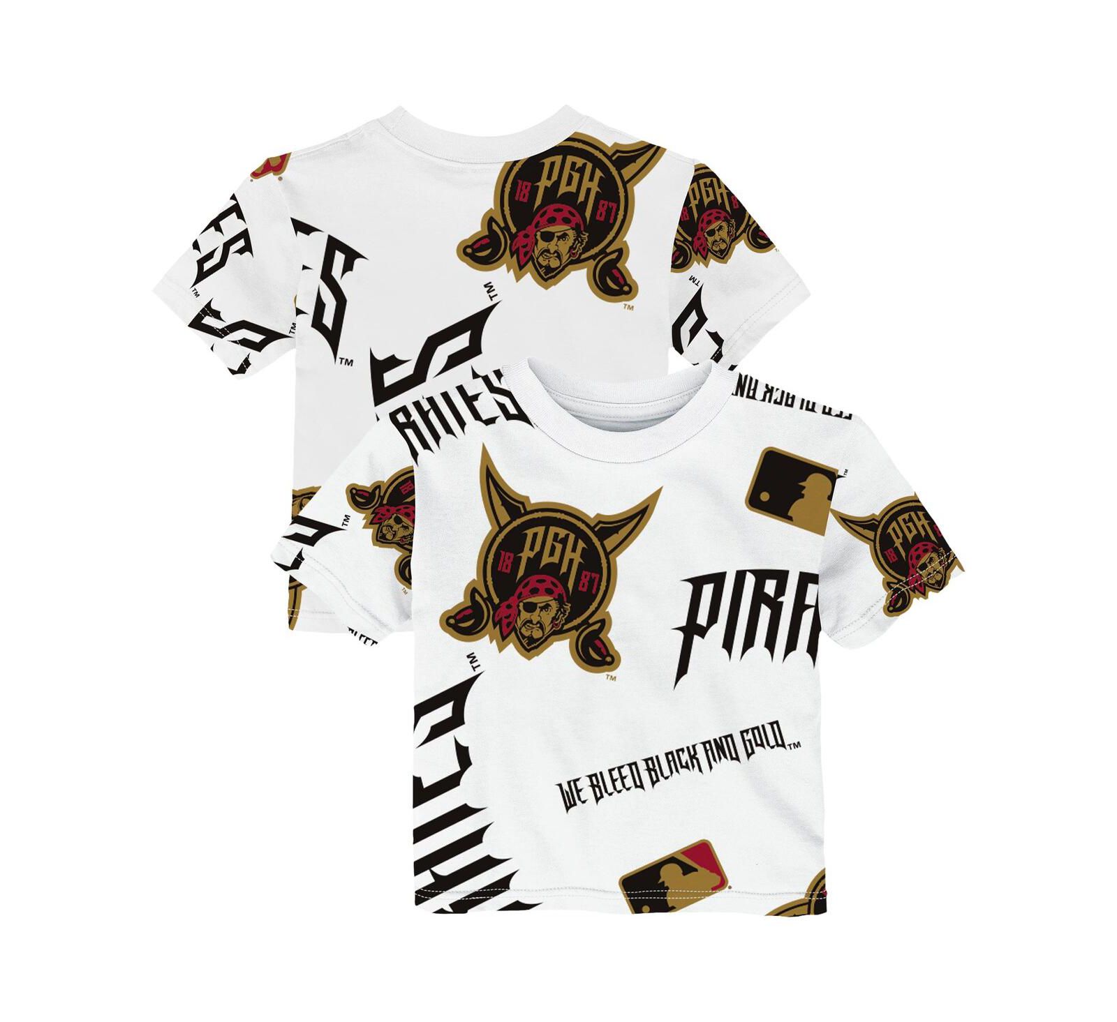 Детская футболка Outerstuff White Pittsburgh Pirates 2026 City Connect Game Day T-Shirt для мальчиков и девочек