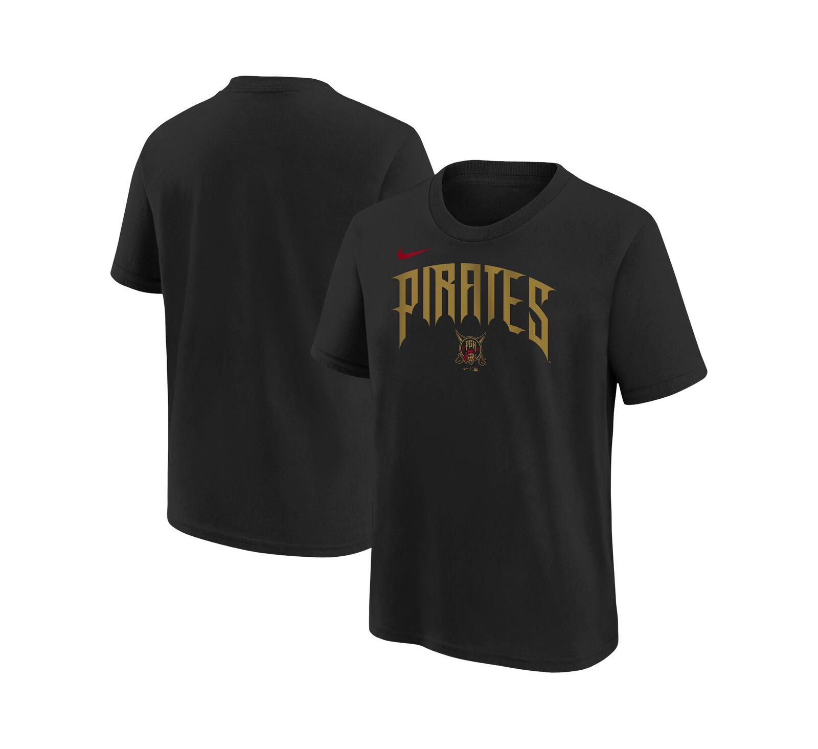 Футболка Nike Black Pittsburgh Pirates 2026 City Connect Wordmark для мальчиков и девочек