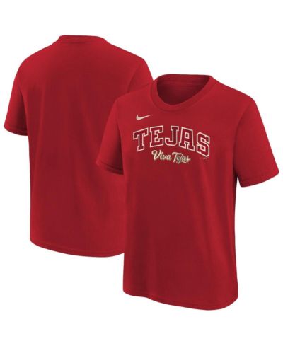 Nike Big Boys and Girls Red Texas Rangers 2026 City Connect Wordmark T-Shirt