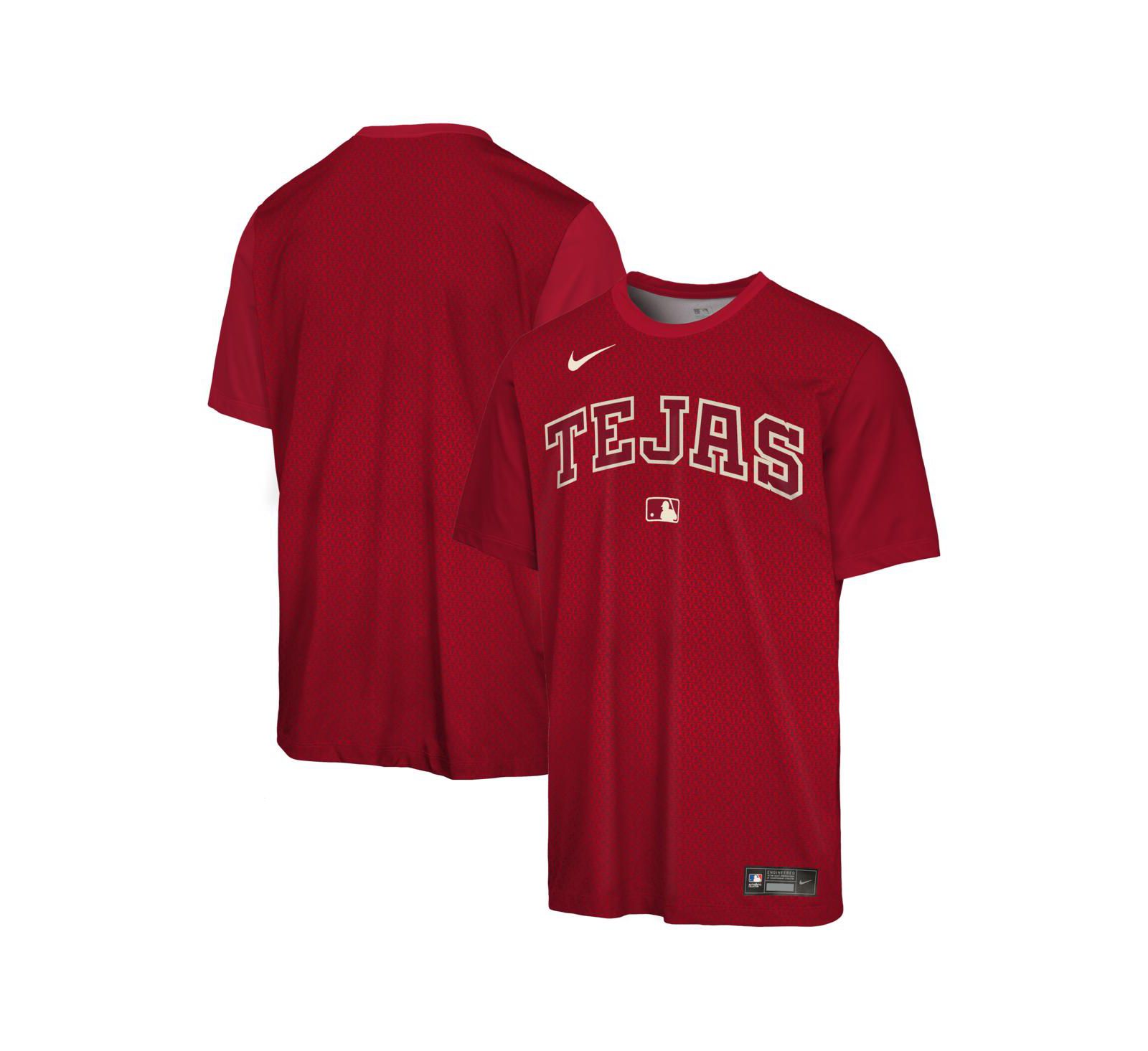 Футболка Nike Velocity Dri-FIT для мальчиков и девочек Red Texas Rangers 2026 City Connect Authentic Collection