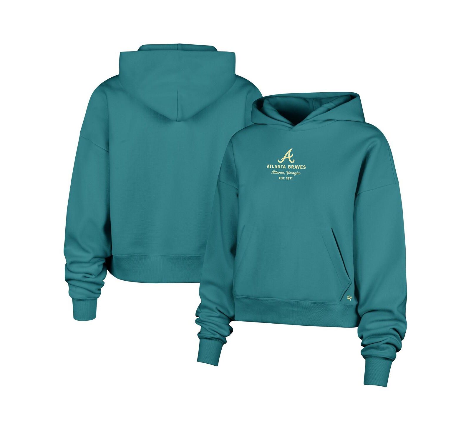 Женский худи '47 Brand Atlanta Braves Contemporary Basics Anderson Foundation