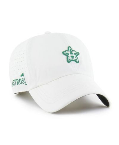 Мужская регулируемая кепка '47 Brand White Houston Astros Elevated Greens Clean Up