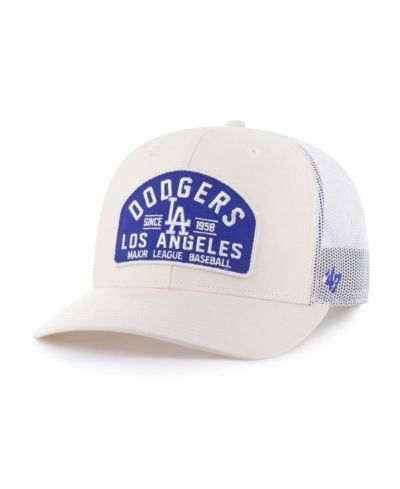 '47 Brand Men's Cream Los Angeles Dodgers Leland Adjustable Trucker Hat