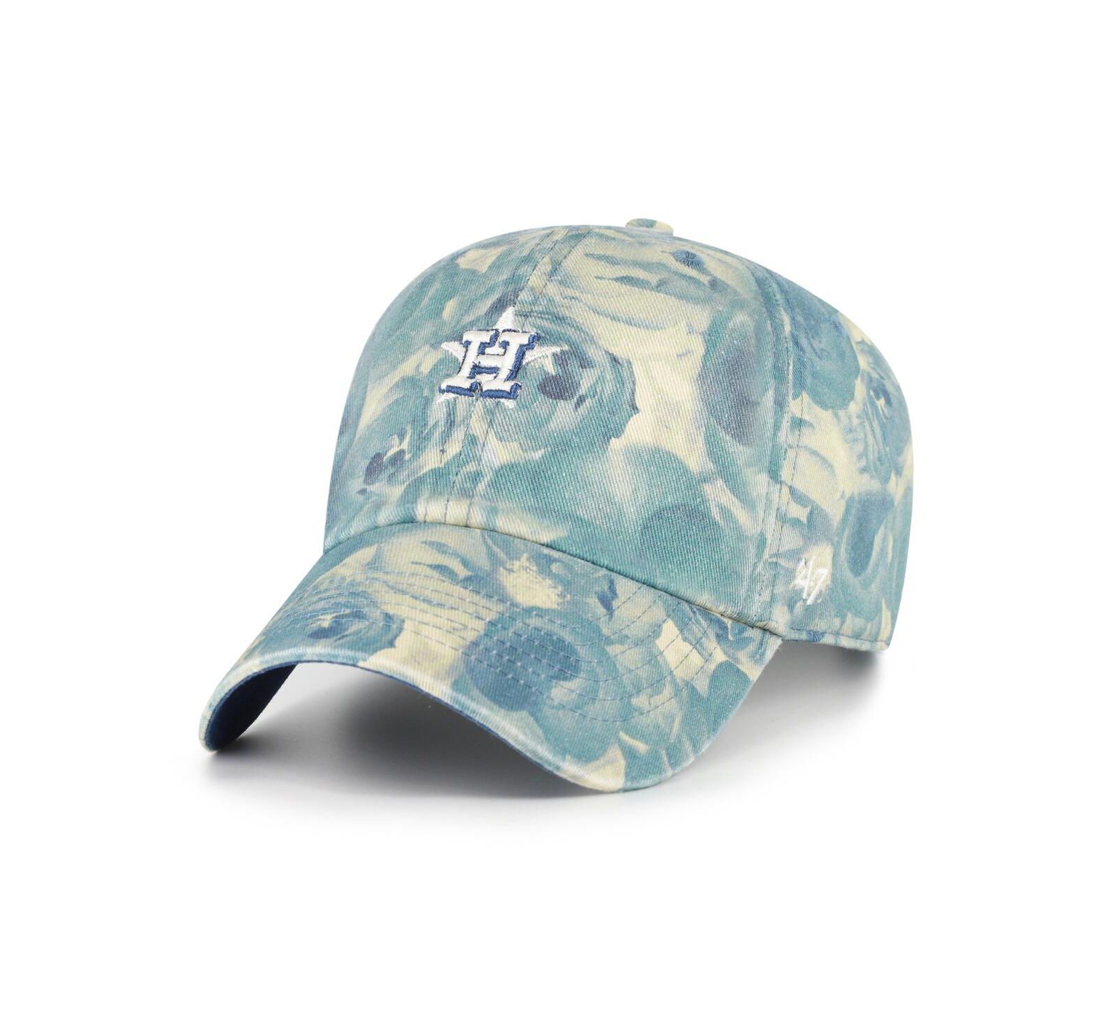 Женская кепка '47 Brand Blue Houston Astros Gardenia Clean Up Adjustable Hat