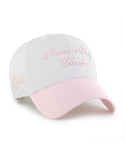 '47 Brand Women's White Kansas City Chiefs Gelato Two-Tone Clean Up Adjustable Hat