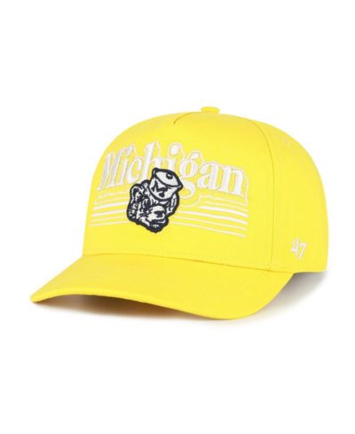 Мужская регулируемая кепка '47 Brand Maize Michigan Wolverines Script Fade Hitch