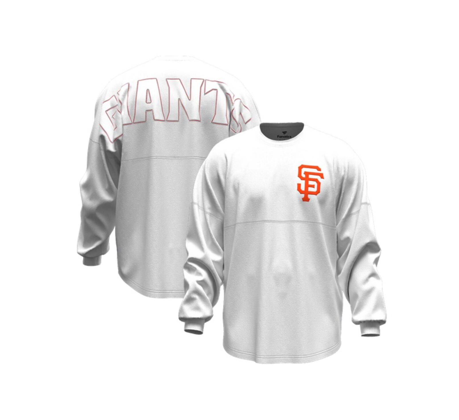 Футболка Fanatics Women's White San Francisco Giants Baseball Stitch Spirit Jersey Long Sleeve