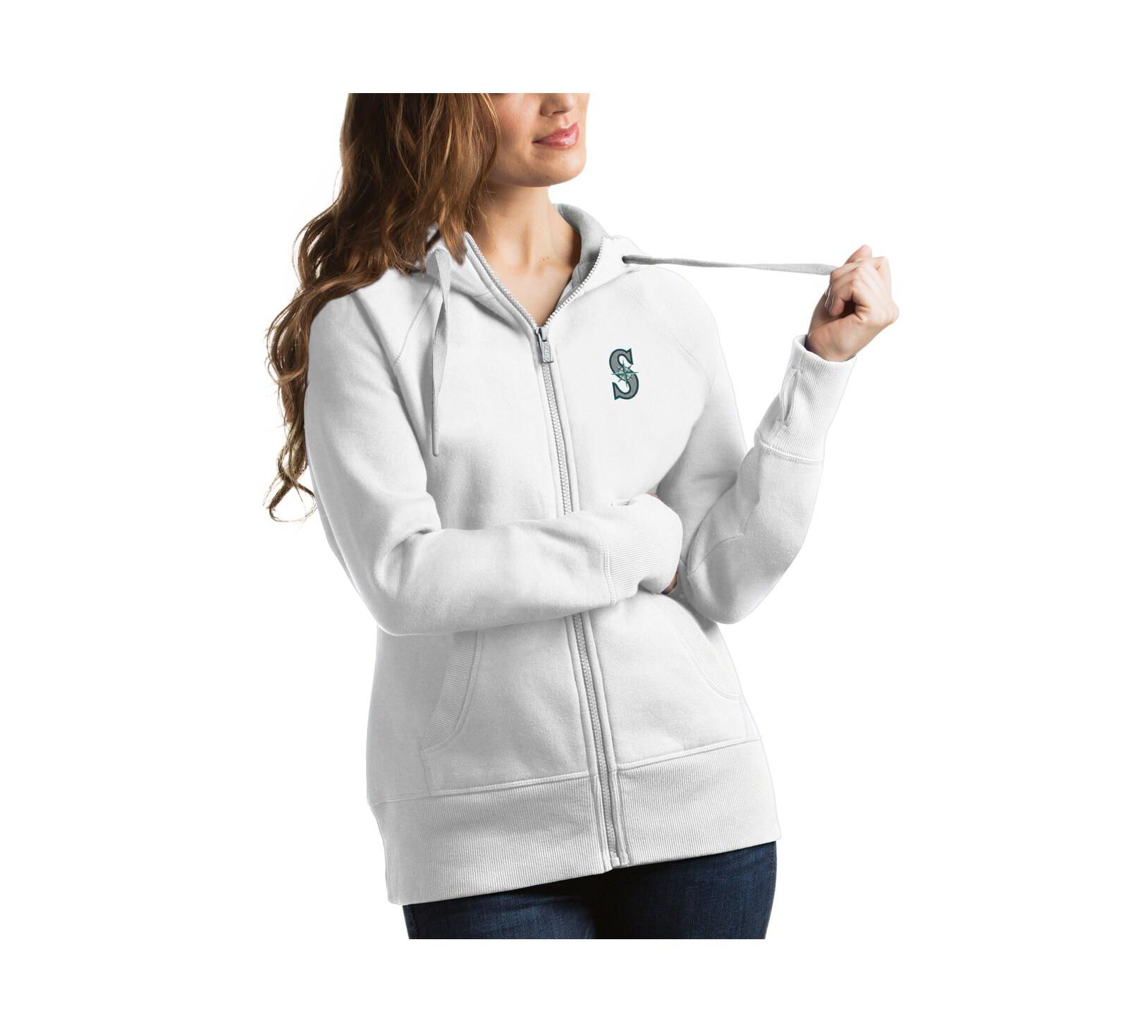 Antigua Женское худи White Seattle Mariners Victory Full-Zip