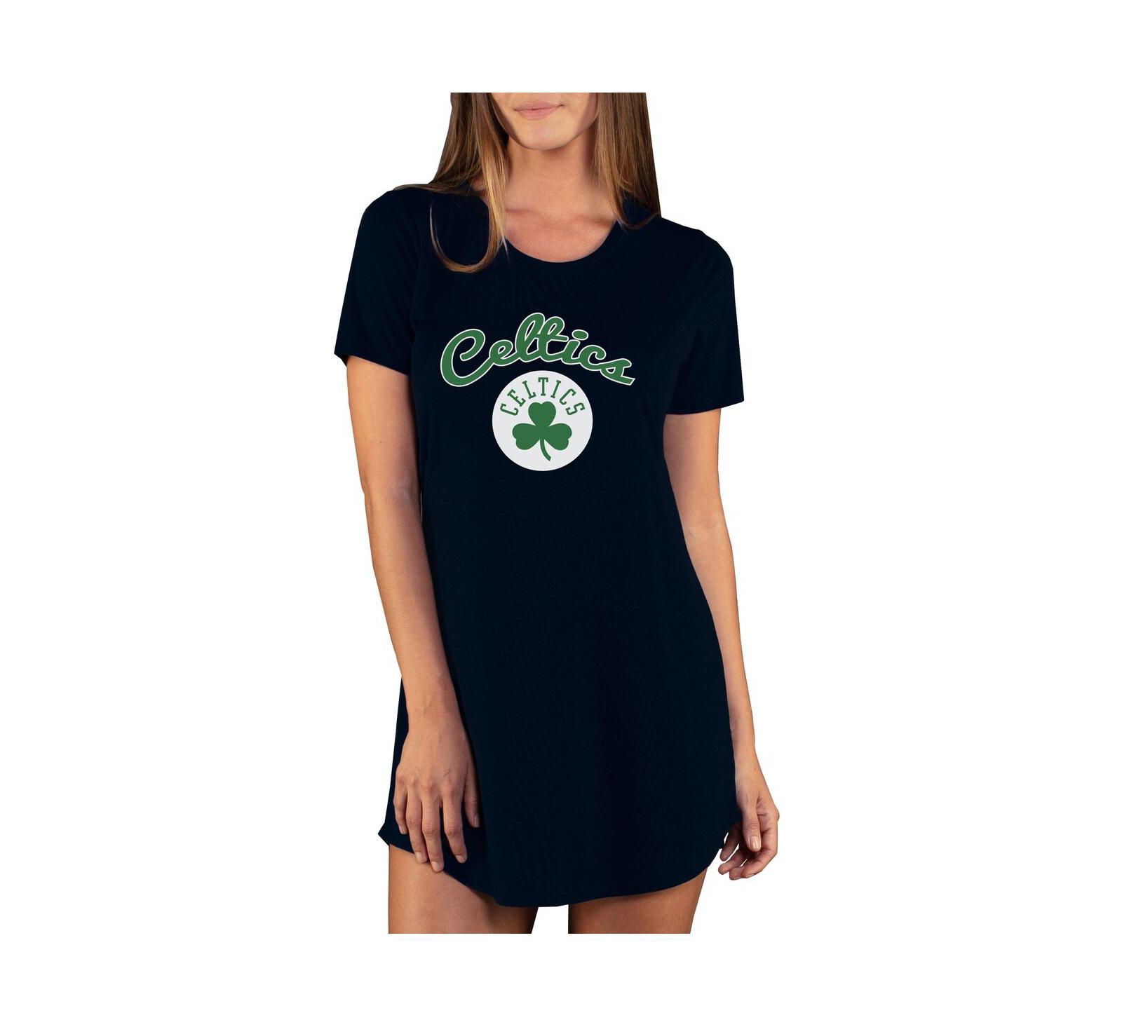 Concepts Sport Women's Black Boston Celtics Marathon Knit Nightshirt
