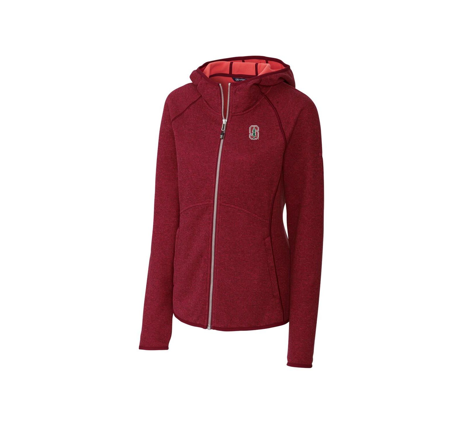Cutter & Buck Women's Cardinal Stanford Cardinal Mainsail Hooded Full-Zip Jacket