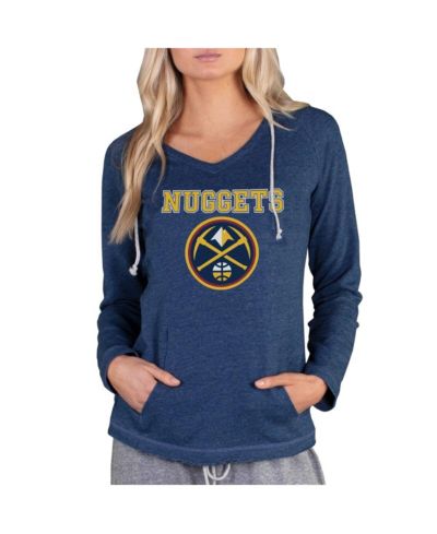 Женское худи Concepts Sport Denver Nuggets, темно-синее, из ткани terry