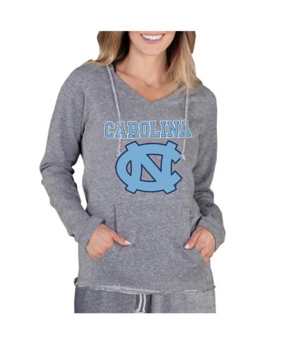 Женское худи Concepts Sport North Carolina Tar Heels, серое, легкое, из махровой ткани