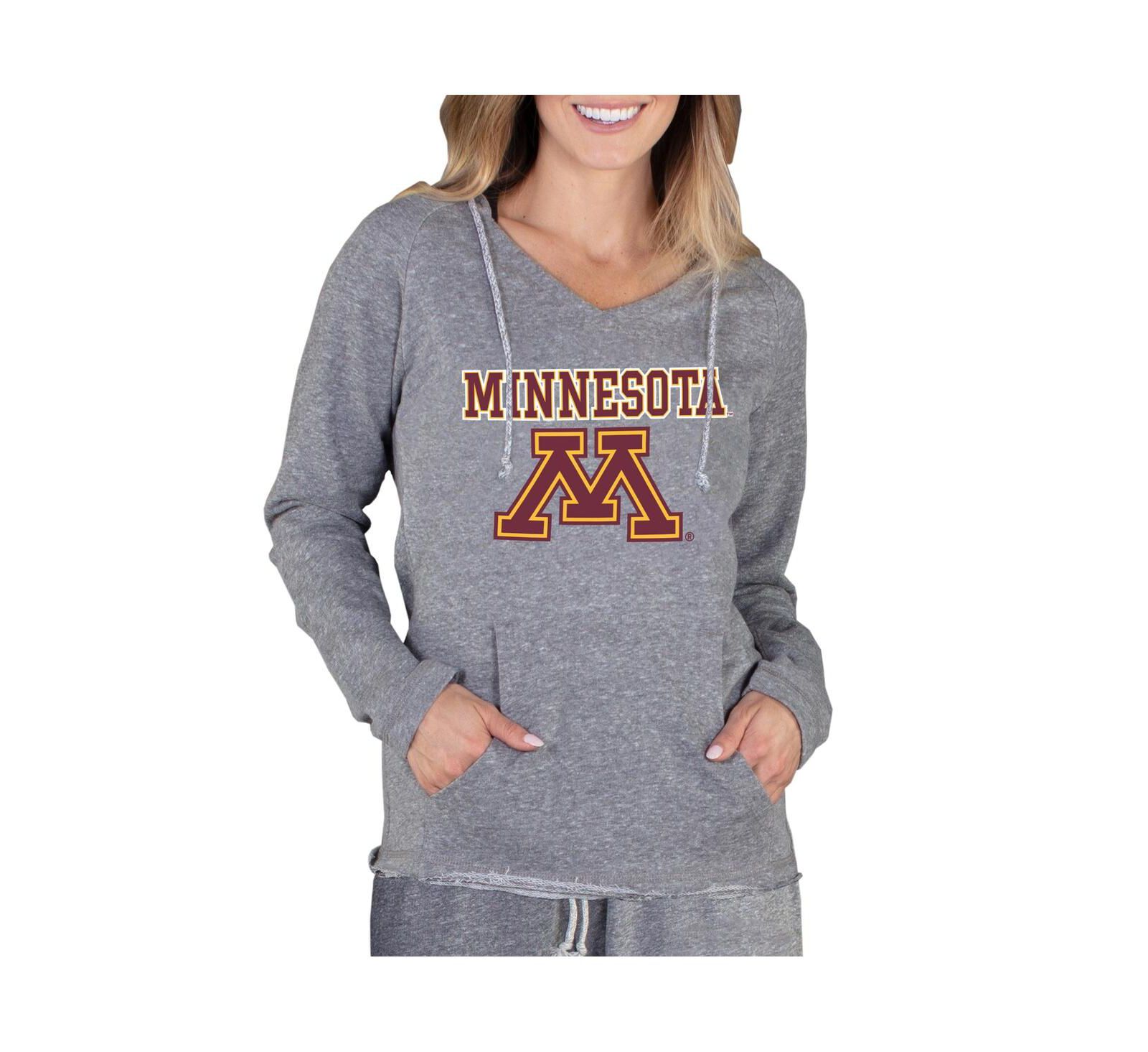 Concepts Sport Women's Gray Minnesota Golden Gophers Mainstream Lightweight Terry Pullover Hoodie