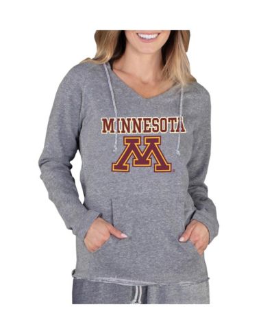 Женское худи Concepts Sport Gray Minnesota Golden Gophers Mainstream Lightweight Terry Pullover