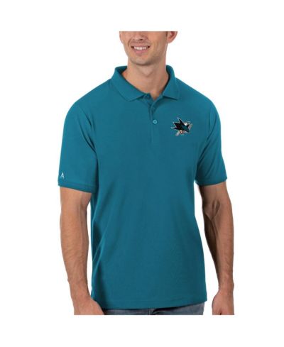 Мужская рубашка поло Antigua Teal San Jose Sharks Legacy Pique