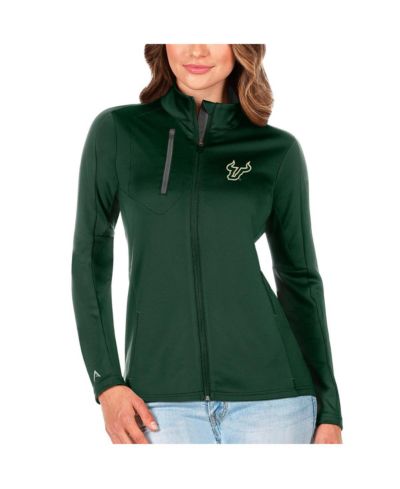 Женская куртка на молнии Antigua Green/Graphite South Florida Bulls Generation