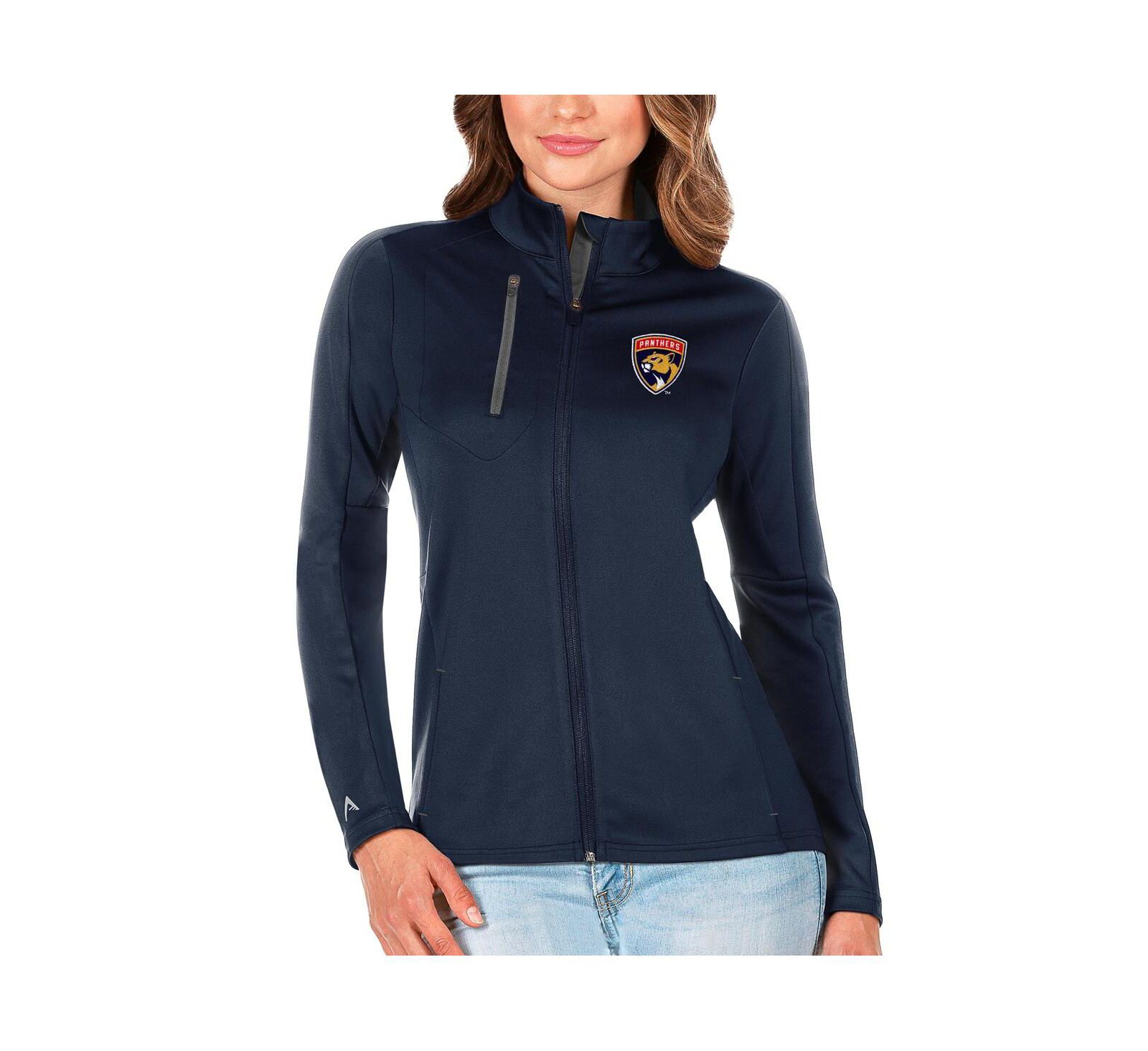 Женская куртка Antigua Navy/Charcoal Florida Panthers Generation Full-Zip Pullover Jacket