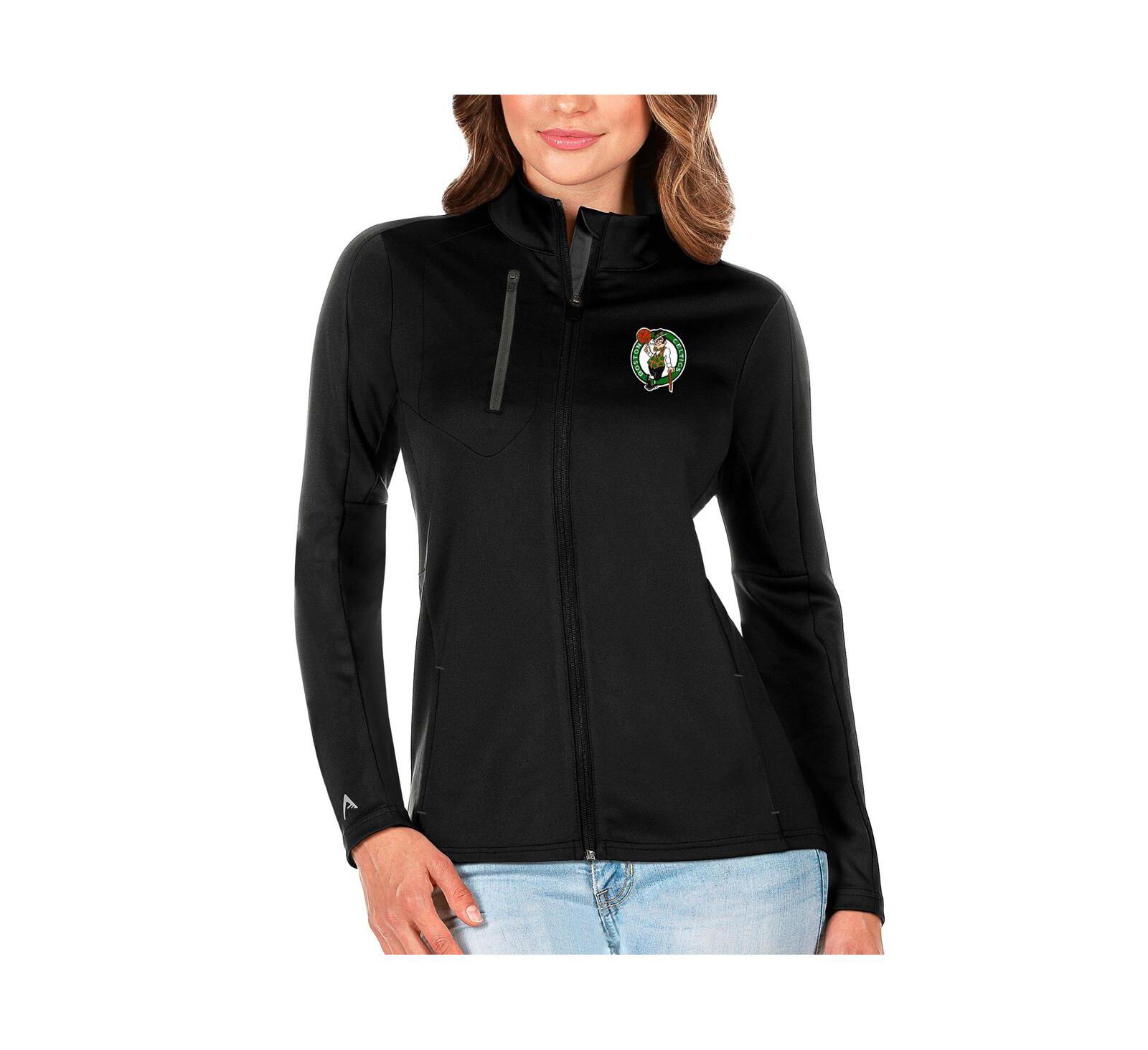 Antigua Women's Black Boston Celtics Generation Full-Zip Jacket