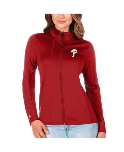 Antigua Women's Red Philadelphia Phillies Generation Full-Zip Jacket