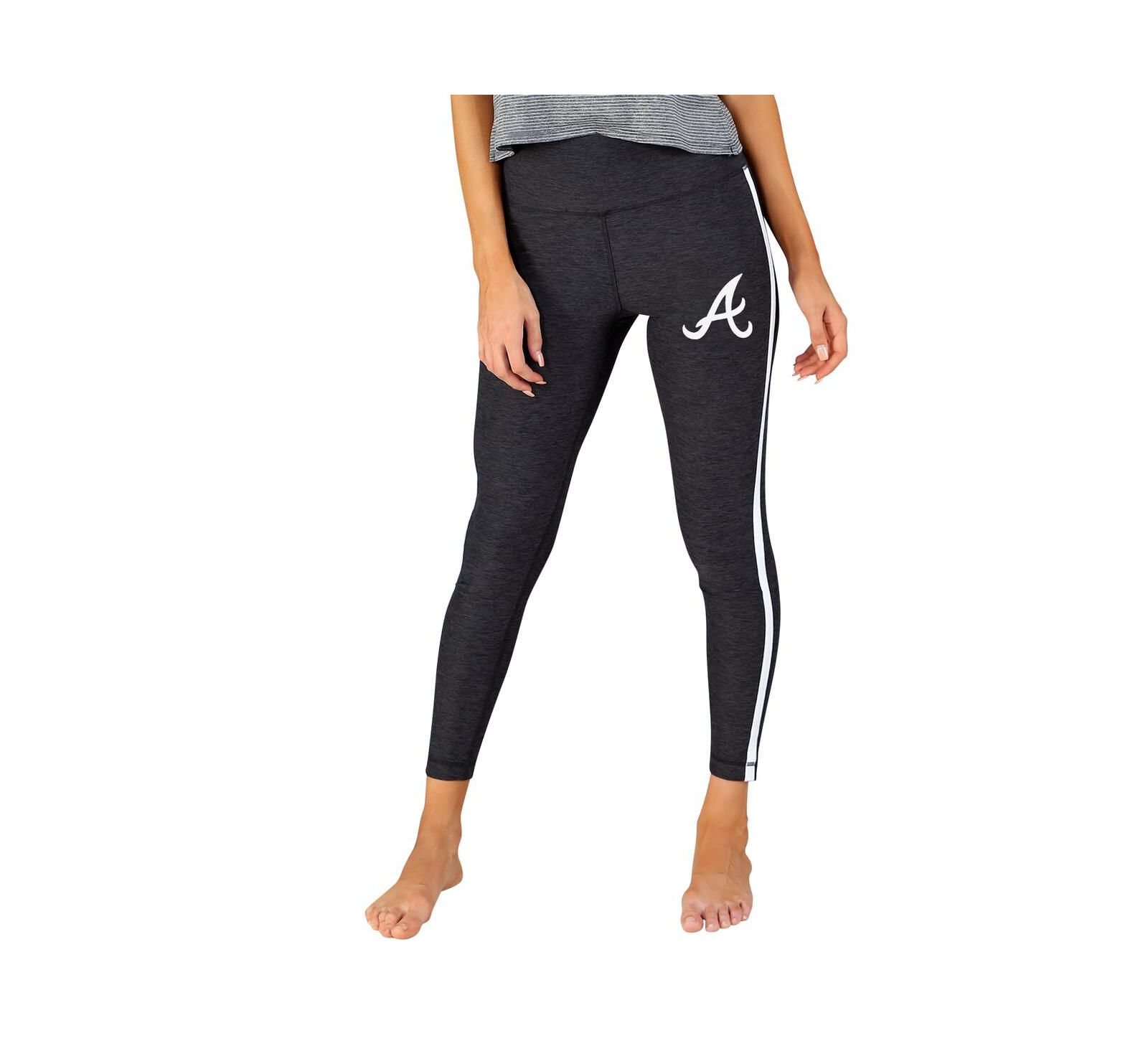 Concepts Sport Women's Charcoal/White Atlanta Braves Centerline Knit Leggings