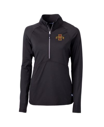Cutter & Buck Women's Black Iowa State Cyclones Adapt Eco Knit Half-Zip Pullover Jacket