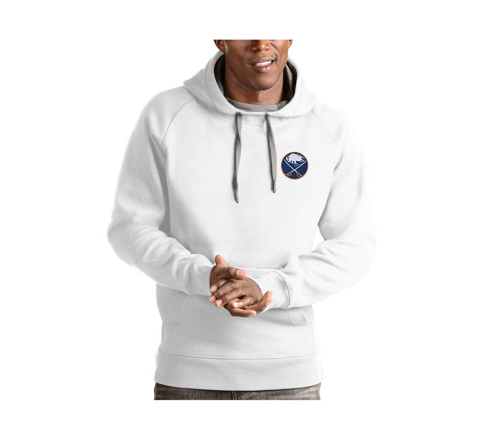 Худи Antigua Men's White Buffalo Sabres Victory Pullover