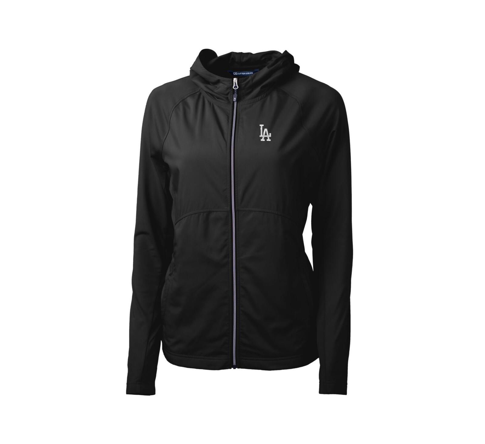 Cutter & Buck Women's Black Los Angeles Dodgers Adapt Eco Knit Full-Zip Jacket