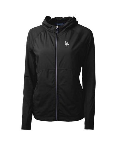 Cutter & Buck Women's Black Los Angeles Dodgers Adapt Eco Knit Full-Zip Jacket