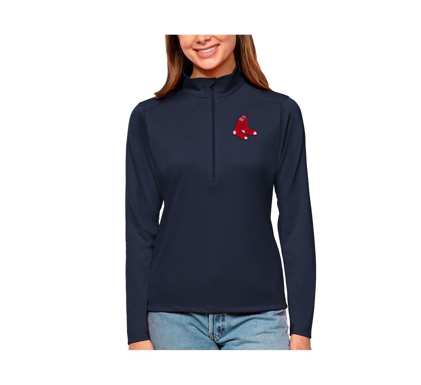 Antigua Женский джемпер Quarter-Zip Navy Boston Red Sox Tribute