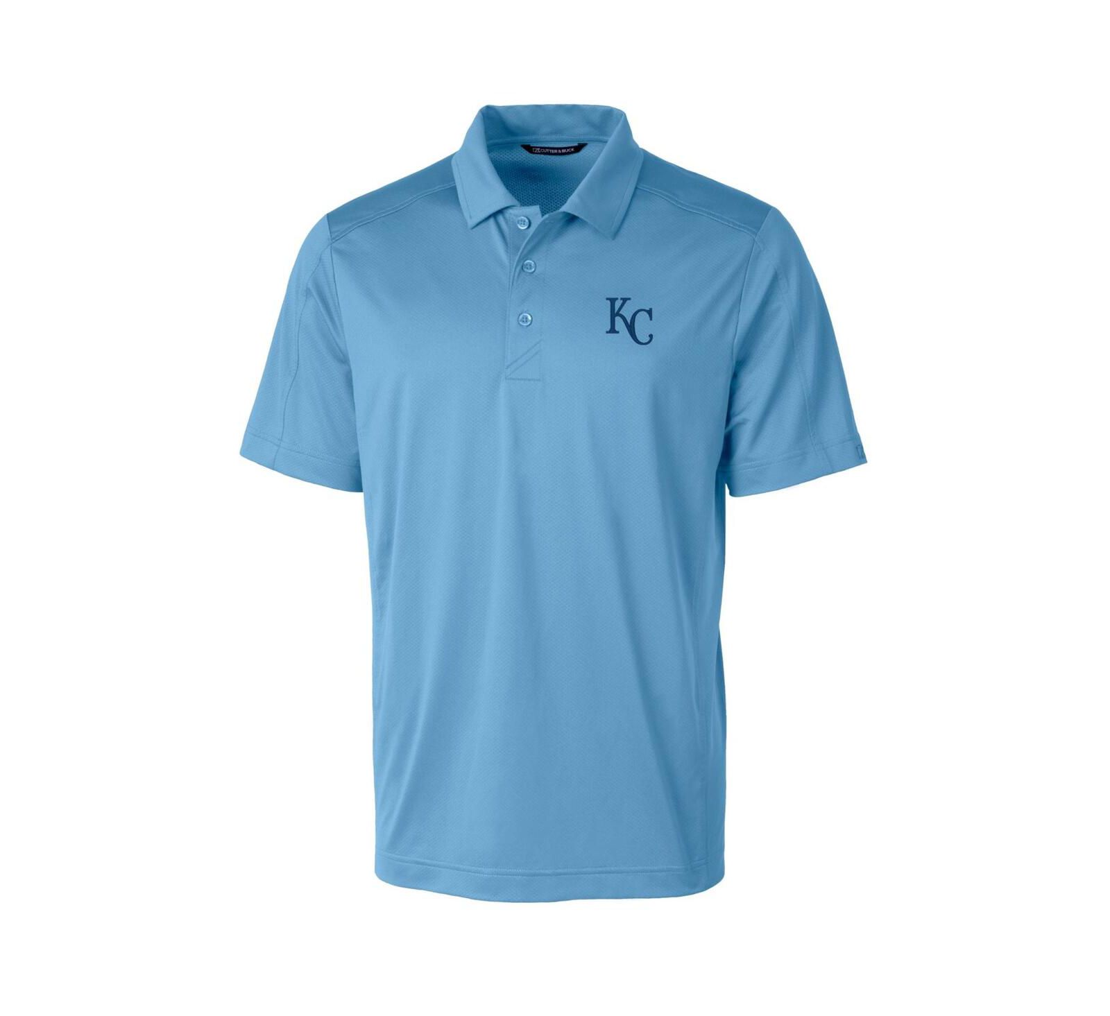 Мужская текстурная трикотажная рубашка-поло Cutter & Buck Light Blue Kansas City Royals Big & Tall Prospect Stretch