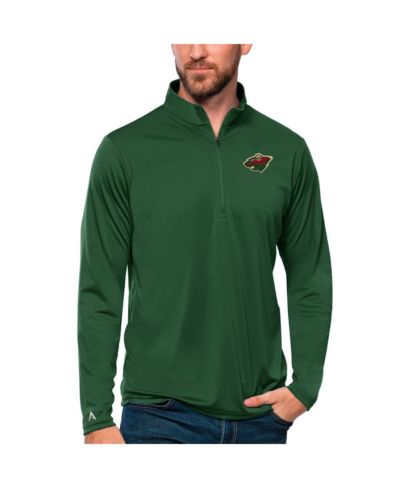 Мужская кофта Antigua Men's Green Minnesota Wild Tribute Quarter-Zip