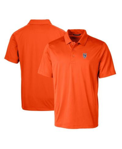 Мужская рубашка-поло Cutter & Buck Orange New York Mets Prospect Textured Stretch