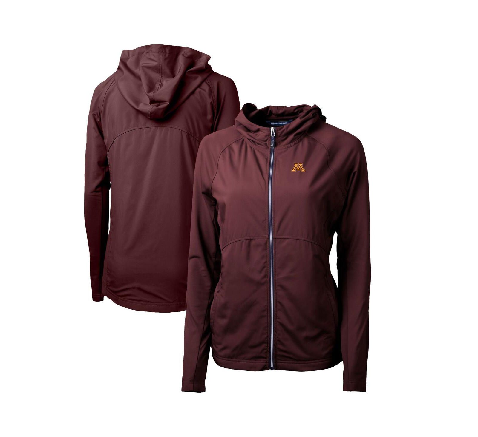 Cutter & Buck Women's Maroon Minnesota Golden Gophers Adapt Eco Knit Full-Zip Hoodie