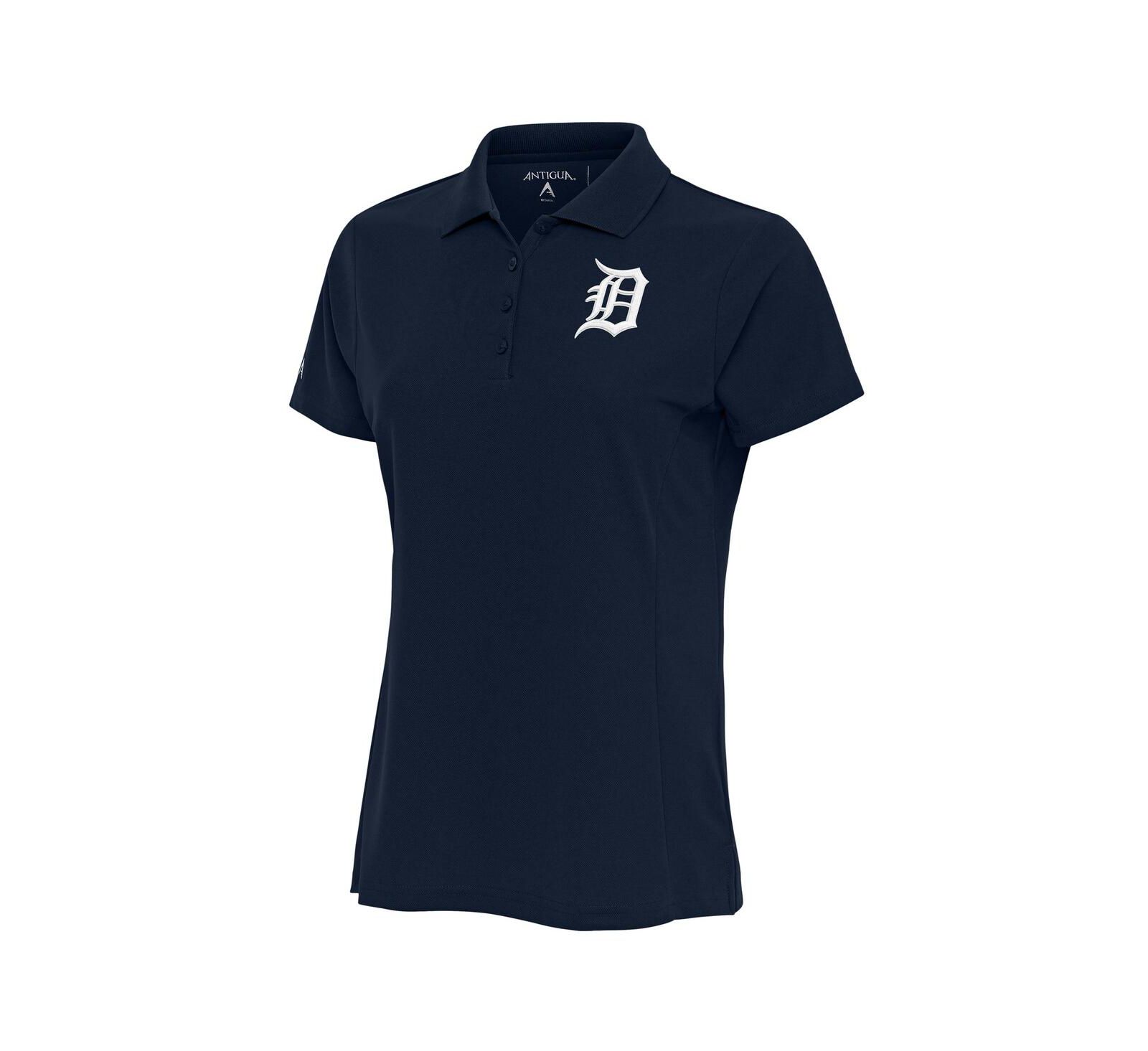 Antigua Women's Navy Detroit Tigers Logo Legacy Pique Polo Shirt