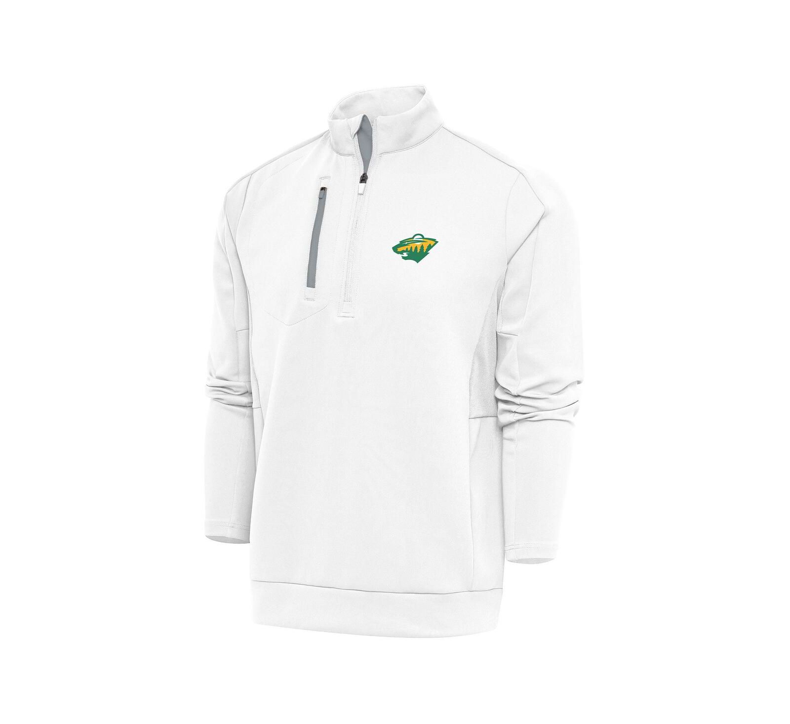 Antigua Men's White Minnesota Wild Special Edition 2.0 Generation Quarter-Zip Pullover
