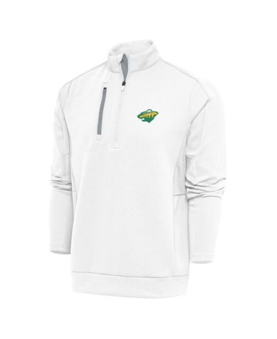 Мужская толстовка Antigua White Minnesota Wild Special Edition 2.0 Quarter-Zip Pullover