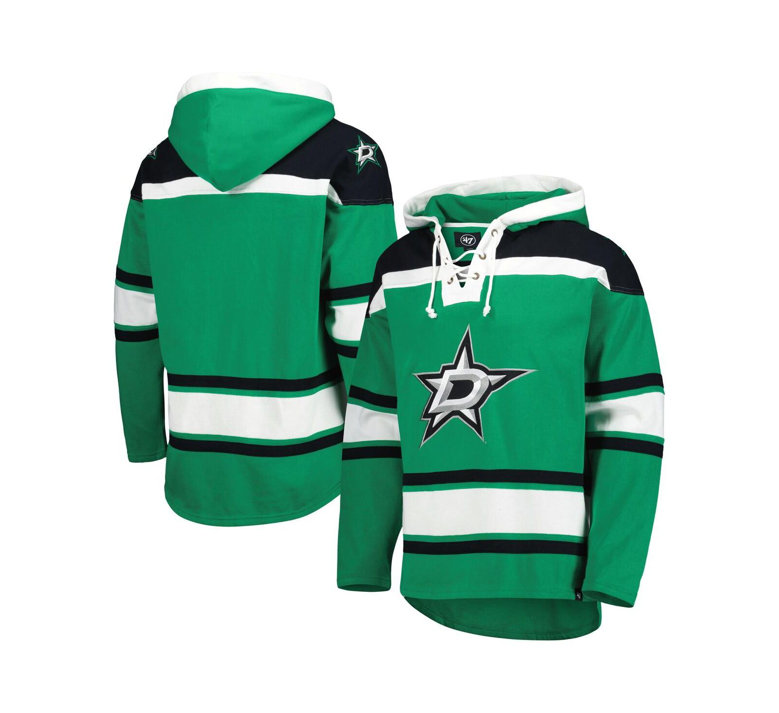 '47 Brand Men's Kelly Green Dallas Stars Superior Lacer Hoodie