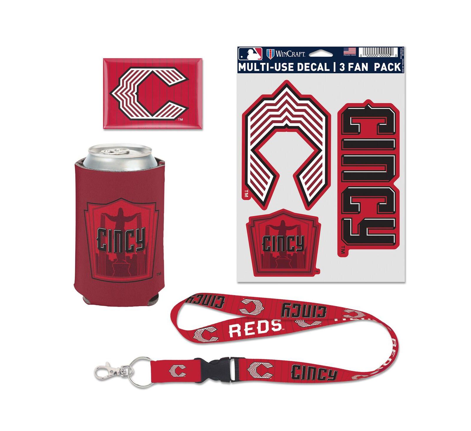 Wincraft Cincinnati Reds 2026 City Connect 4-Piece Fan Pack набор аксессуаров