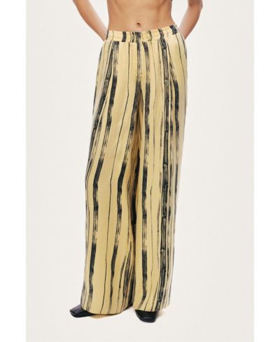 NOCTURNE Women's Striped Wide-Leg Pants