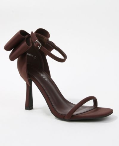 Туфли-лодочки BERNESS Women's Oversized Bow Ankle Strap Stilettos
