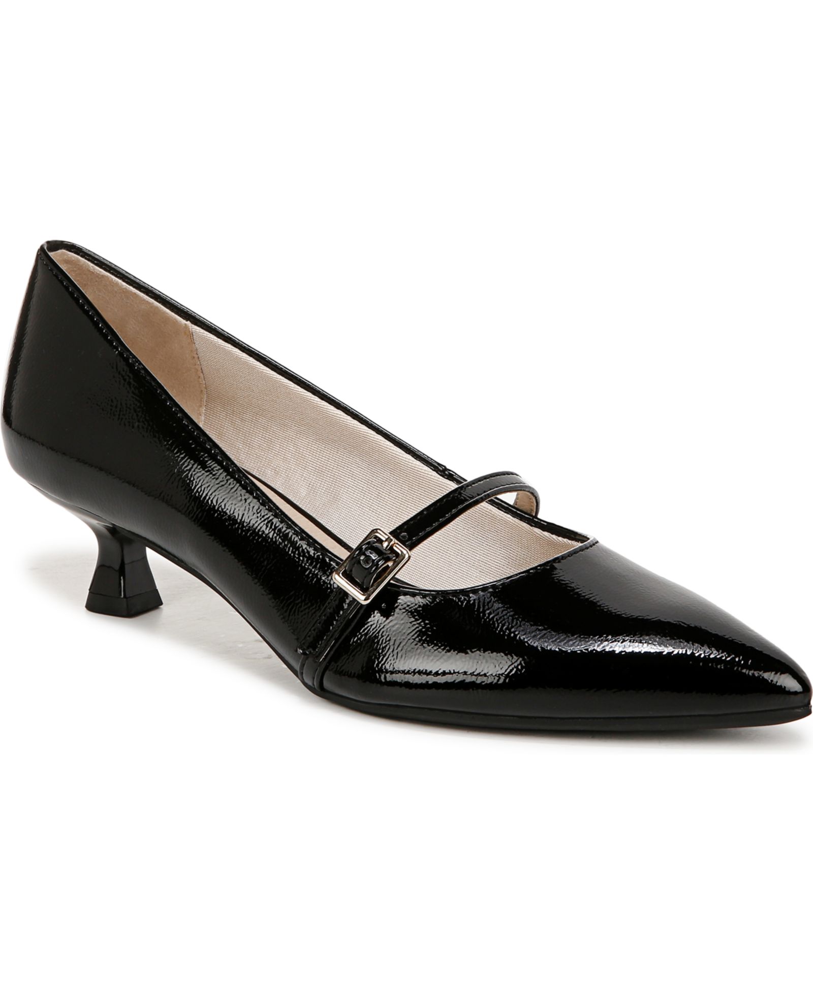 LifeStride Women's Madelyn Mary Jane Pointed Toe Kitten Heel Pumps