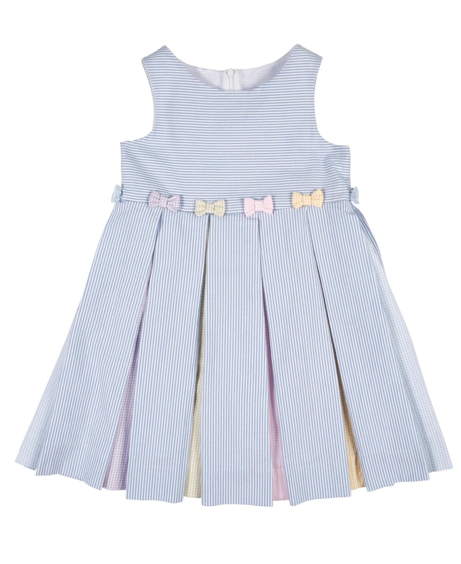 Florence Eiseman Little Girl 4-6X Multicolor Seersucker Pleated Dress