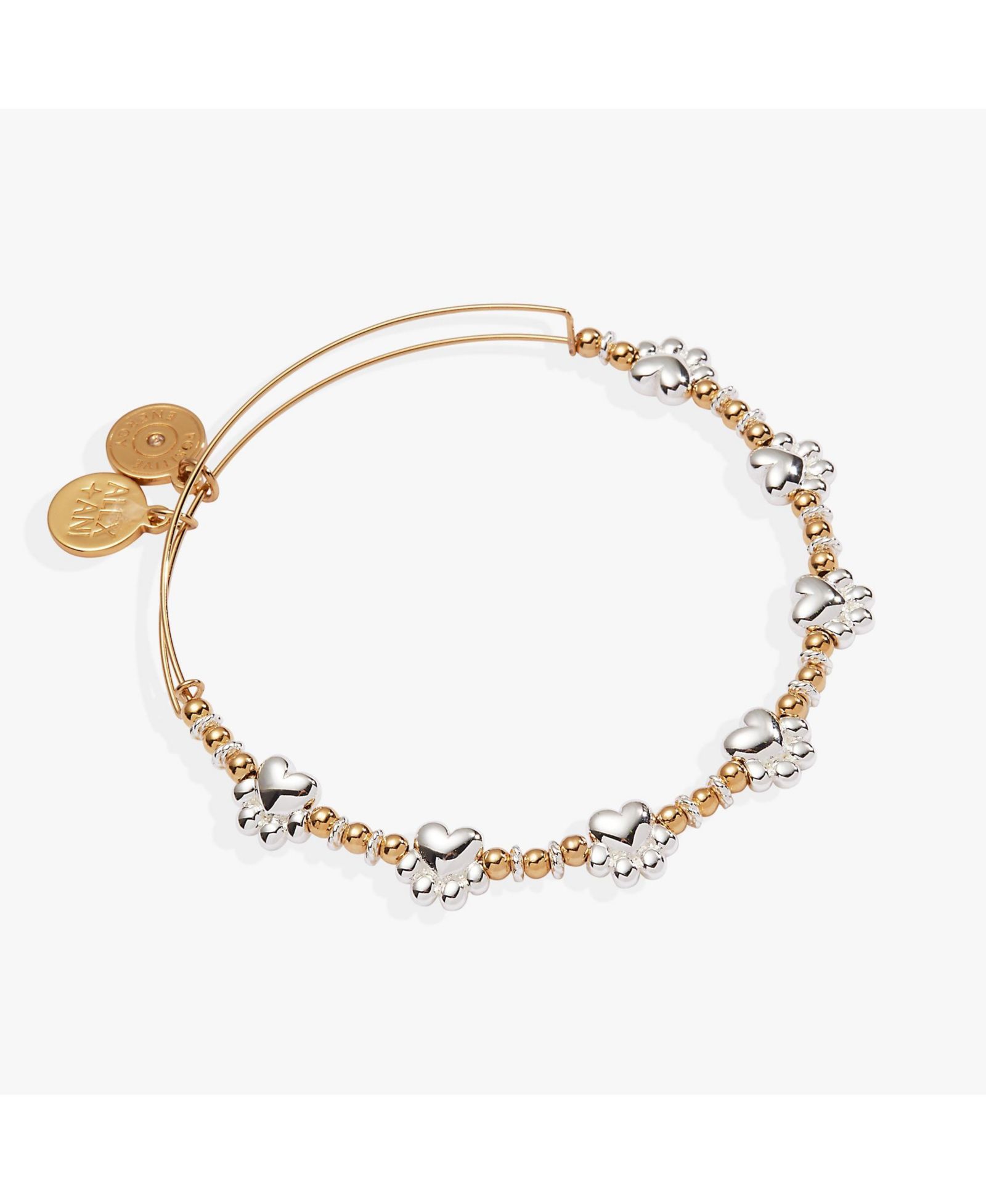 Браслет Alex and Ani Paw Print Beaded Dog