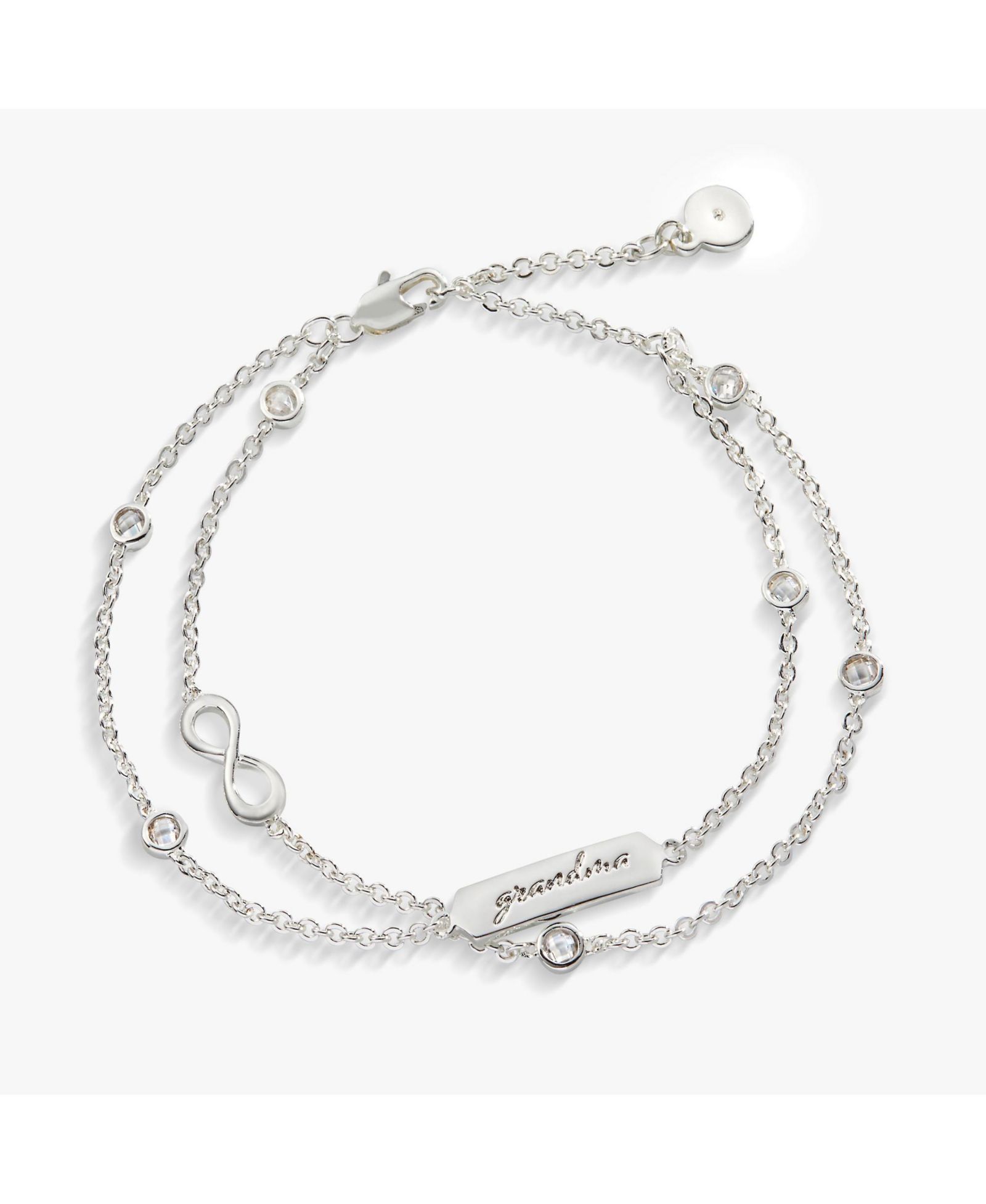 Браслет Alex and Ani Grandma Infinity Chain Double Strand