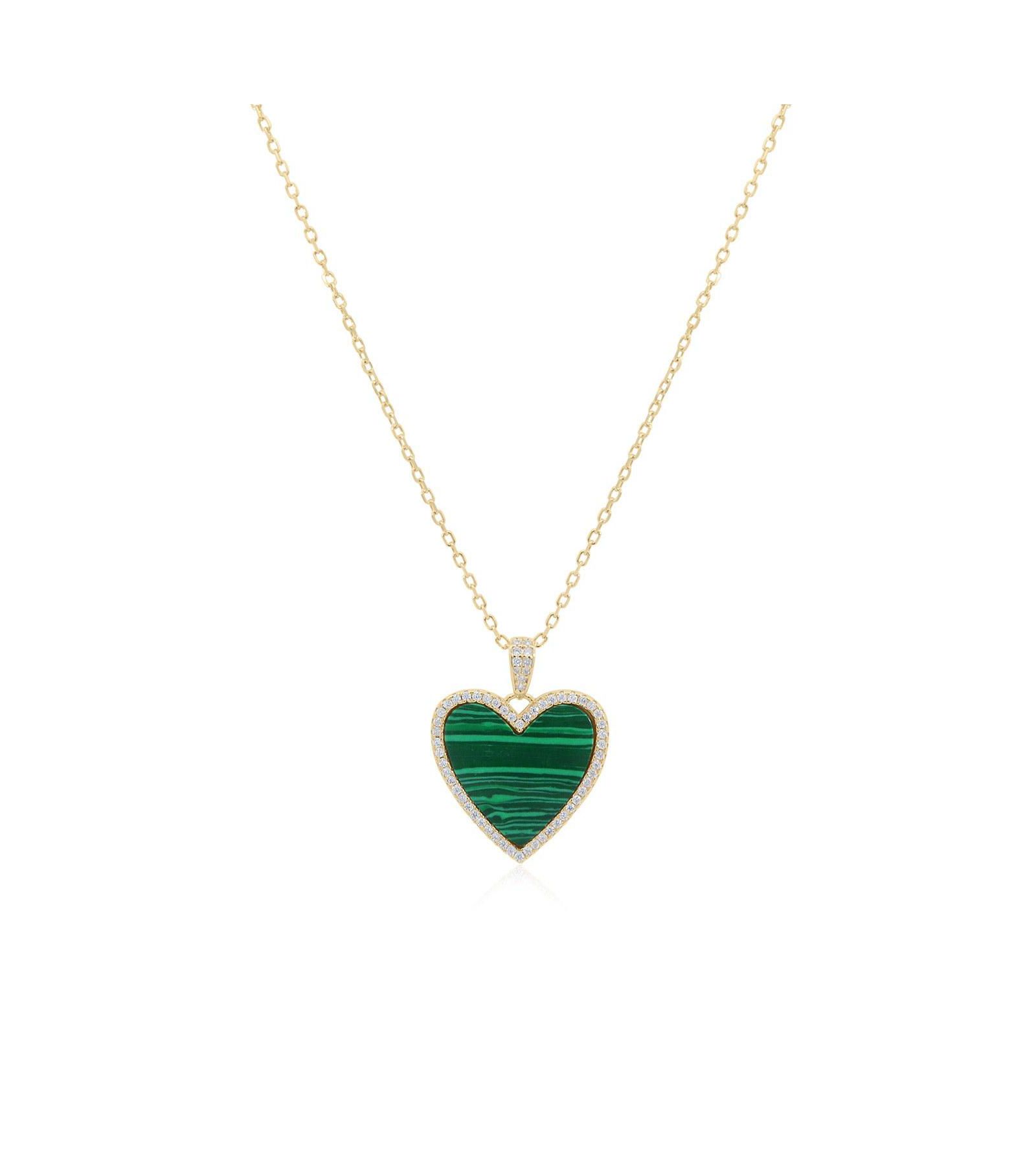 Подвеска The Lovery Heart с камнями CZ, позолоченное серебро 14K