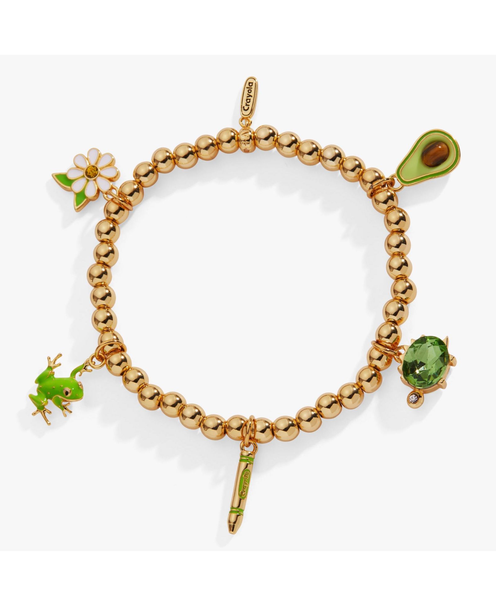 Браслет Alex and Ani Crayola Forest Green Charm Stretch