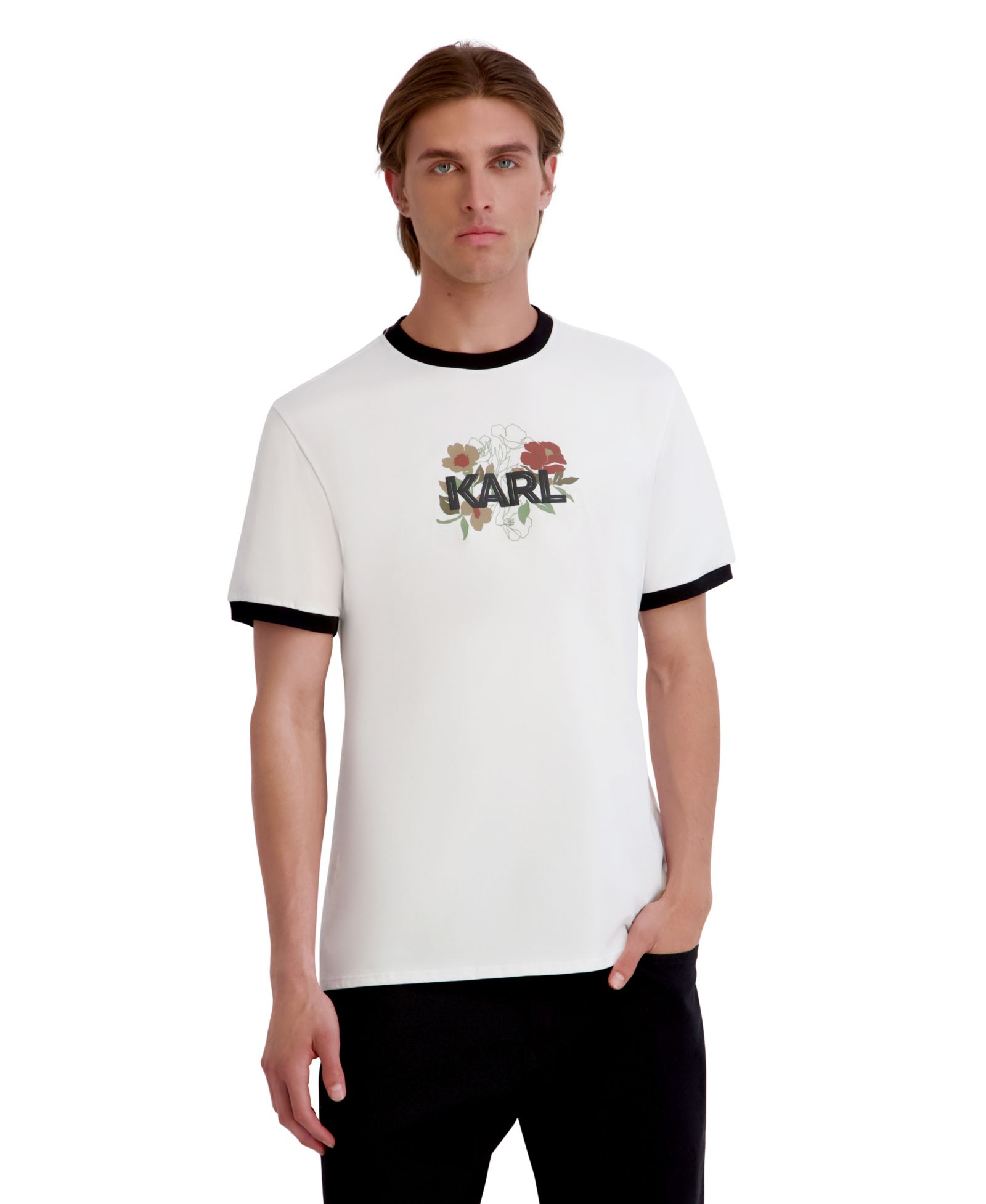 KARL LAGERFELD PARIS Men's Graphic Short-Sleeve T-Shirt