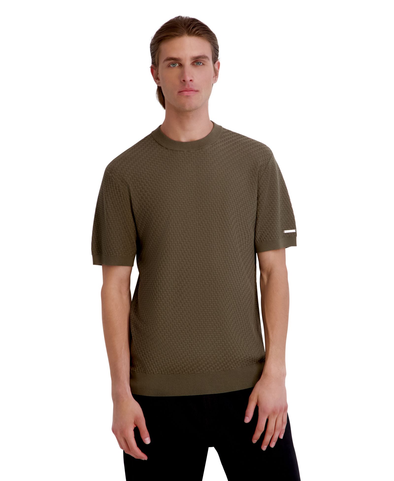 KARL LAGERFELD PARIS Men's Solid Short-Sleeve Classic-Fit T-shirt